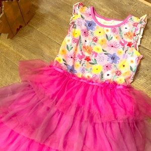 Matilda Jane Pink Tulle/Floral Girl’s Dress Size 8